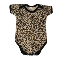 leopard print short sleeve body vest
