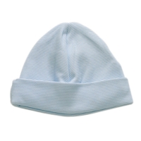half moon baby hat - blue stripe