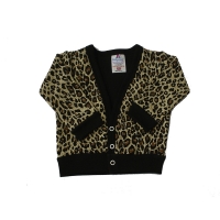 baby cardigan - leopard print 