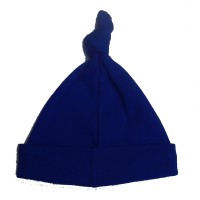 knotted baby hat - royal blue